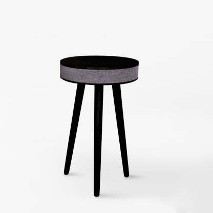 Minimalist Bluetooth Audio Wood End Table