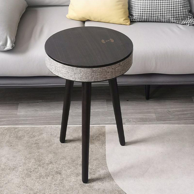 Minimalist Bluetooth Audio Wood End Table