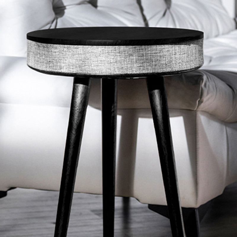 Minimalist Bluetooth Audio Wood End Table