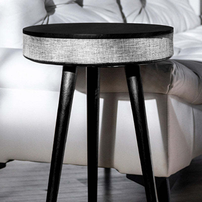 Minimalist Bluetooth Audio Wood End Table