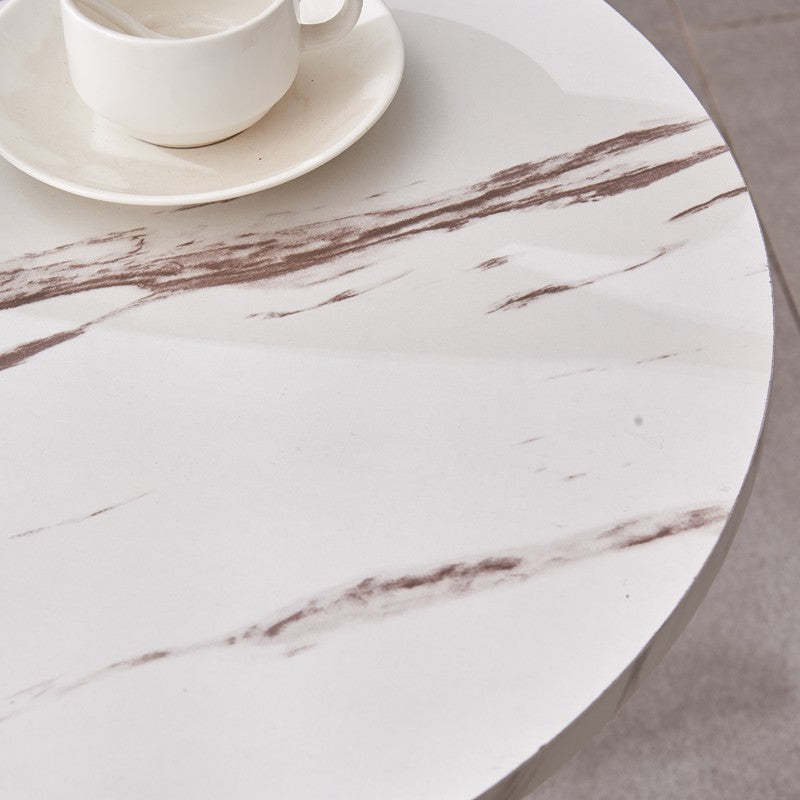 Minimalist Liftable Marble Metal Round Coffee Table