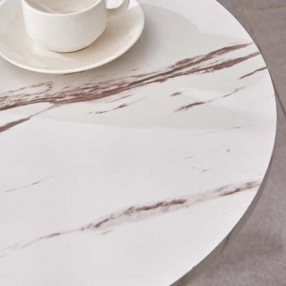 Minimalist Liftable Marble Metal Round Coffee Table