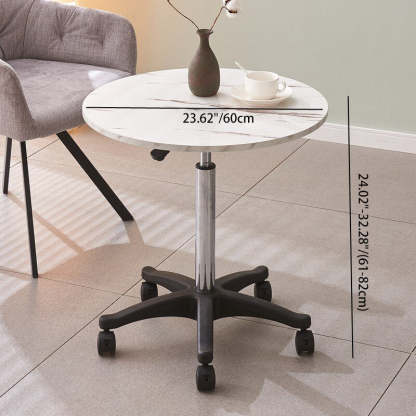 Minimalist Liftable Marble Metal Round Coffee Table