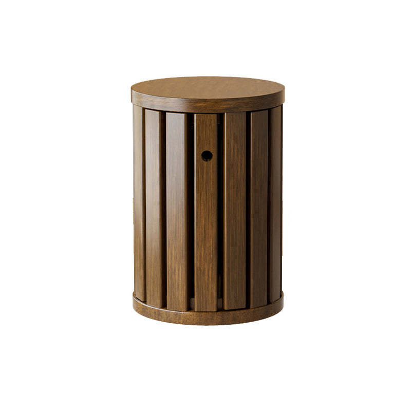 Minimalist Round Rubber Wood Multifunctional Stool End Table