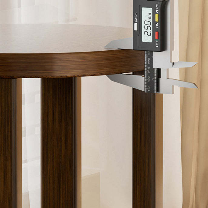 Minimalist Round Rubber Wood Multifunctional Stool End Table