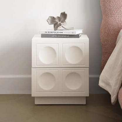 Minimalist Concave 2-Drawer Nightstand