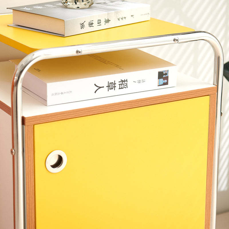 Nordic Wood Steel 1-Cabinet Nightstand