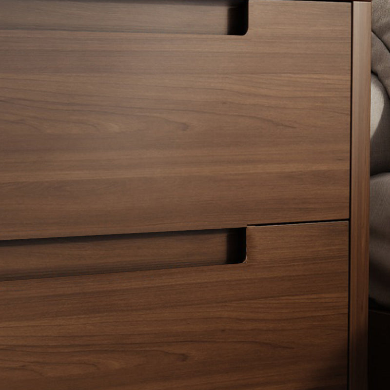 Minimalist Rubberwood 1/2-Drawer Nightstand