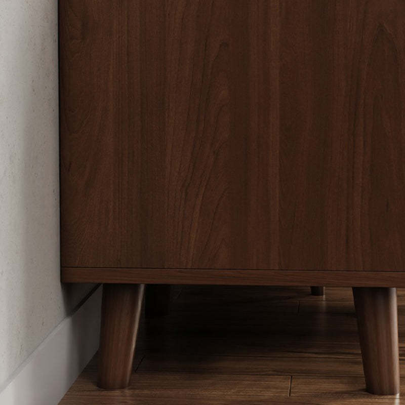 Minimalist Rubberwood 1/2-Drawer Nightstand