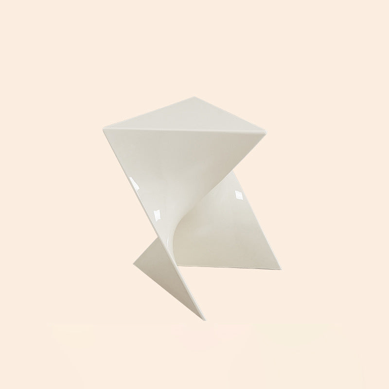Irregular Geometric End Table — Amber