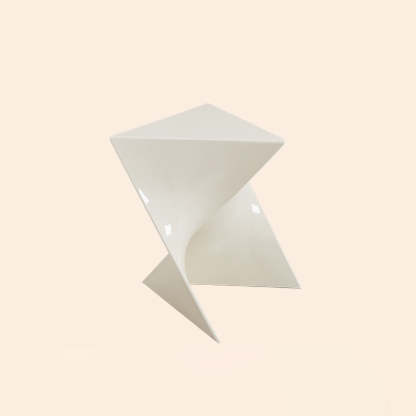 Irregular Geometric End Table — Amber