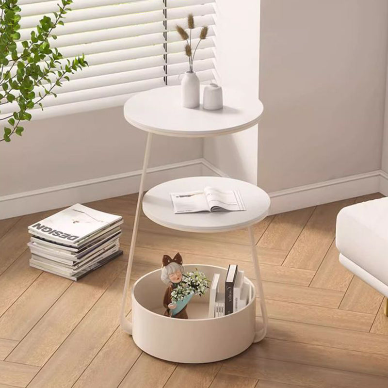 Cream Cloud Rock Slab Iron Coffee Table