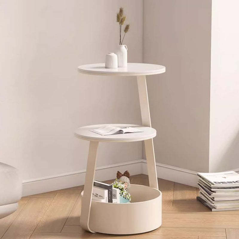 Cream Cloud Rock Slab Iron Coffee Table