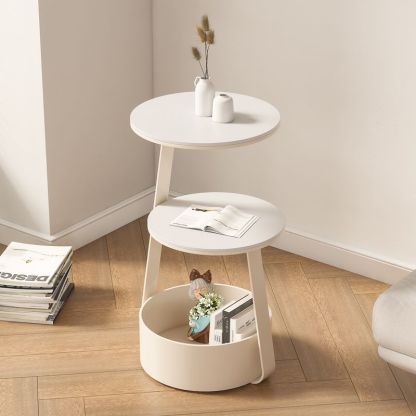 Cream Cloud Rock Slab Iron Coffee Table