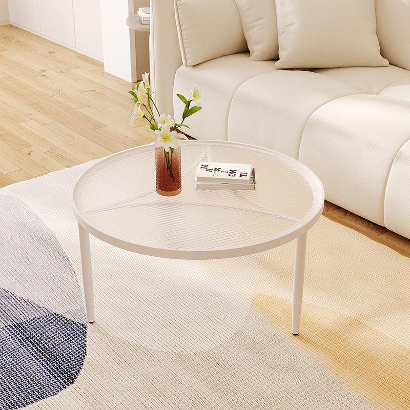 Minimalist Triangle Glass Metal Coffee Table