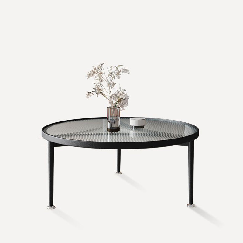 Minimalist Triangle Glass Metal Coffee Table