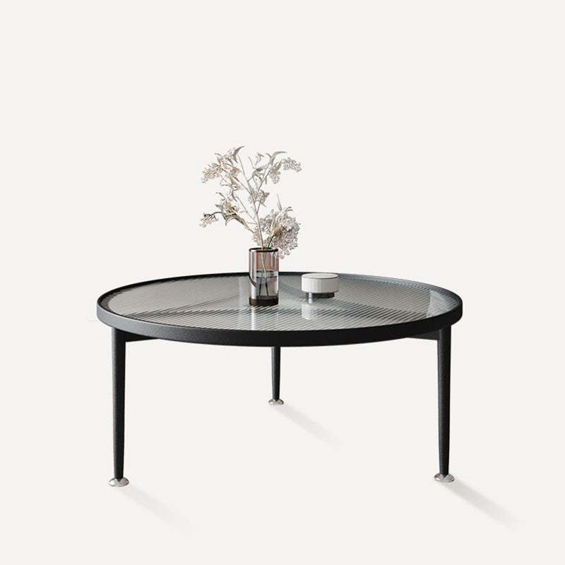 Minimalist Triangle Glass Metal Coffee Table
