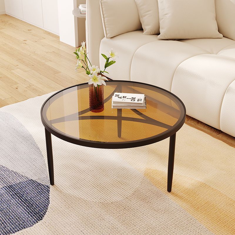 Minimalist Triangle Glass Metal Coffee Table