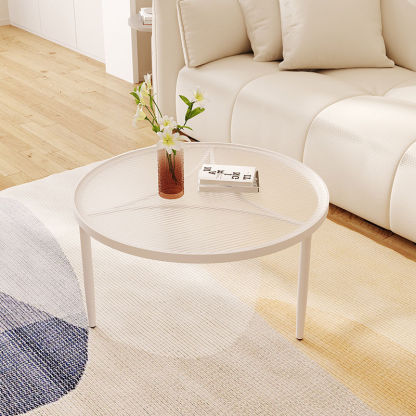 Minimalist Triangle Glass Metal Coffee Table