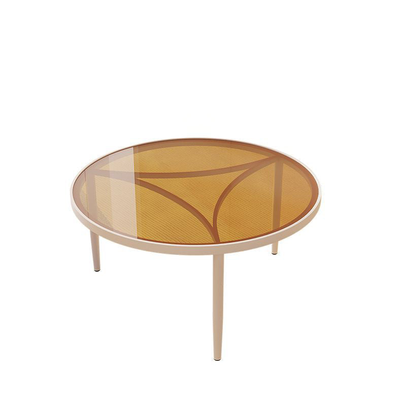 Minimalist Triangle Glass Metal Coffee Table