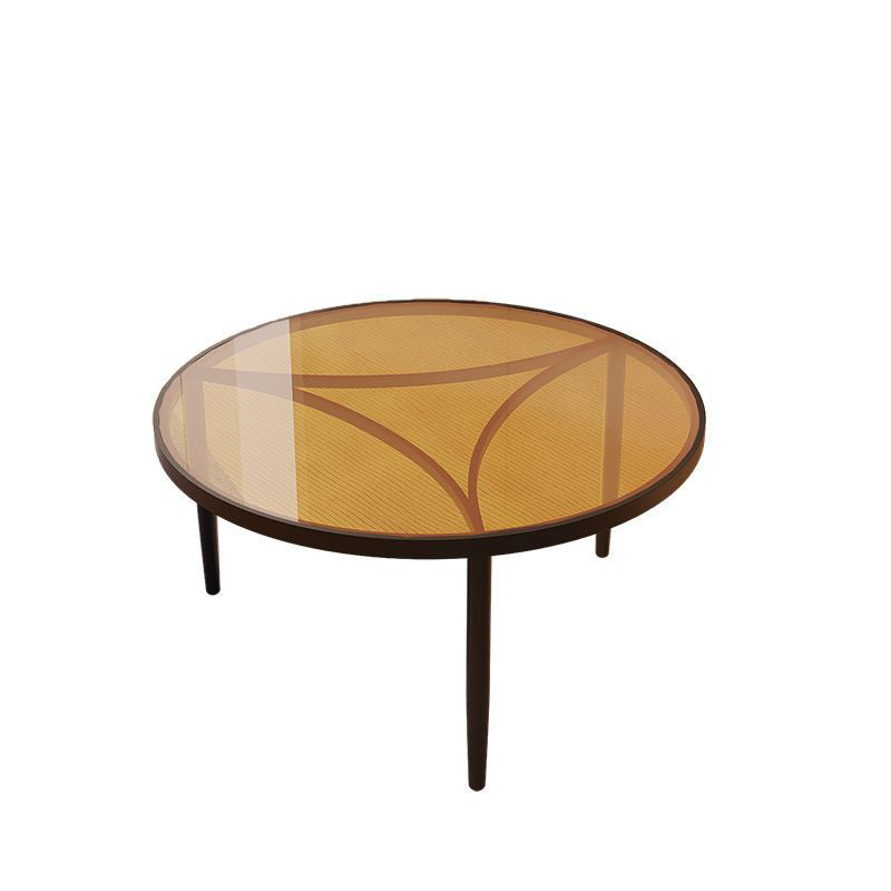 Minimalist Triangle Glass Metal Coffee Table