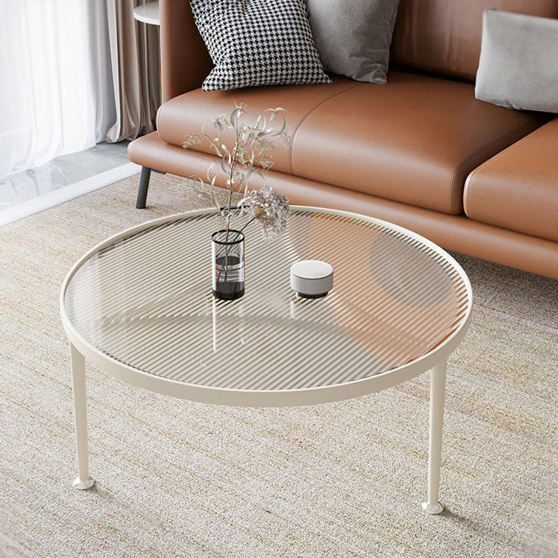 Minimalist Triangle Glass Metal Coffee Table — White Frame + Teal Glass