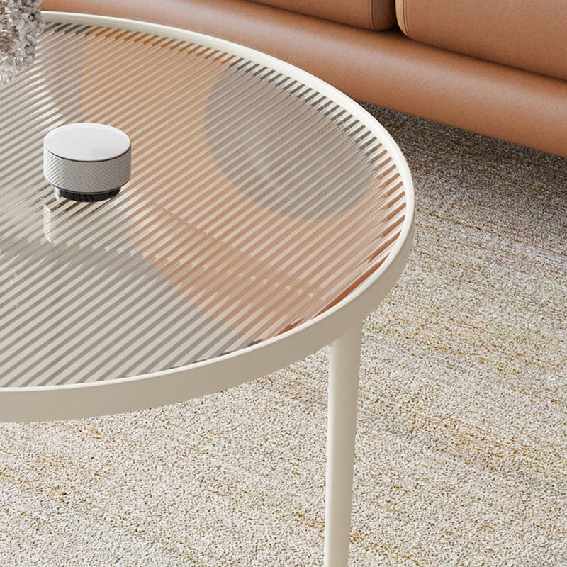 Minimalist Triangle Glass Metal Coffee Table