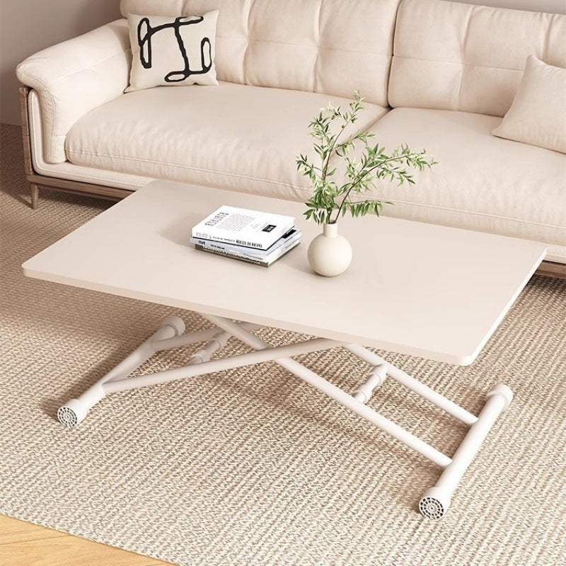 Minimalist Foldable Faux Panel Metal Coffee Table