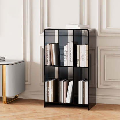 Minimalist Acrylic 2-Tier Bookshelf — Blue