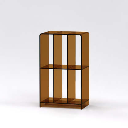 Minimalist Acrylic 2-Tier Bookshelf