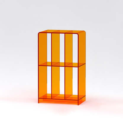 Minimalist Acrylic 2-Tier Bookshelf