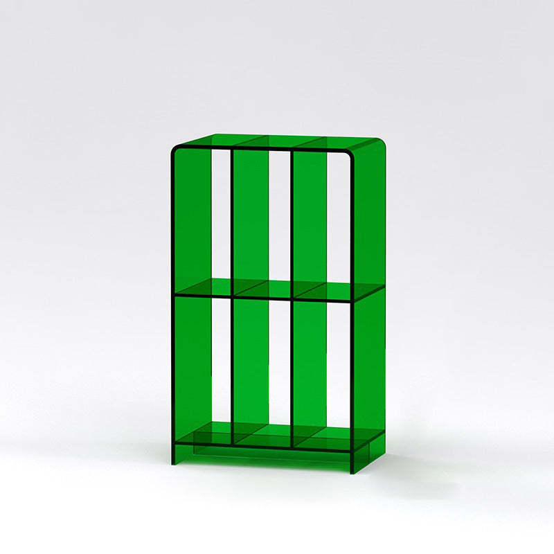 Minimalist Acrylic 2-Tier Bookshelf
