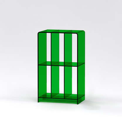 Minimalist Acrylic 2-Tier Bookshelf