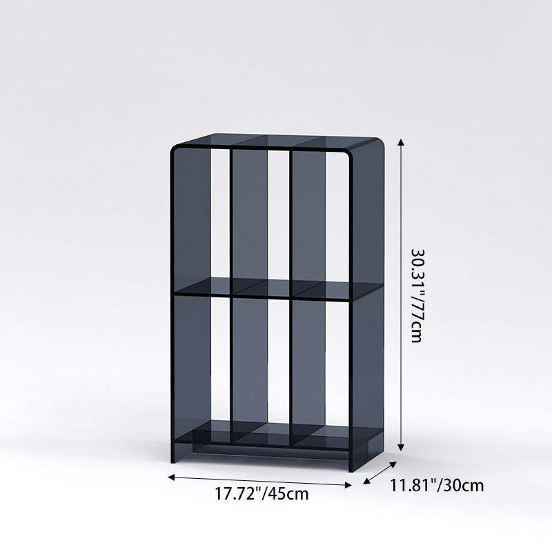 Minimalist Acrylic 2-Tier Bookshelf — Orange
