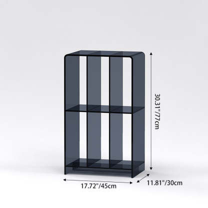 Minimalist Acrylic 2-Tier Bookshelf — Orange