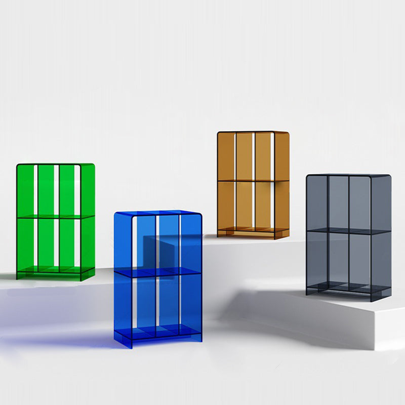 Minimalist Acrylic 2-Tier Bookshelf — Black