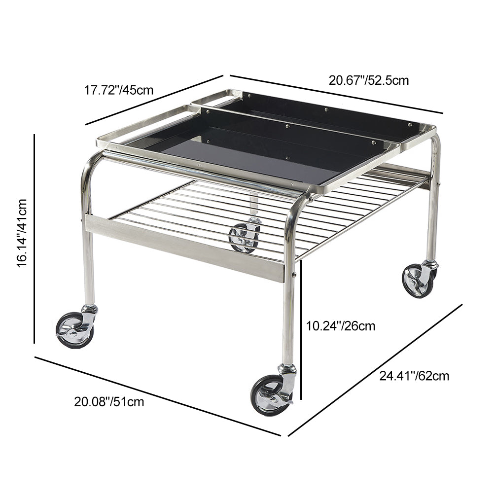 Nordic Steel 2-Tier End Table — White
