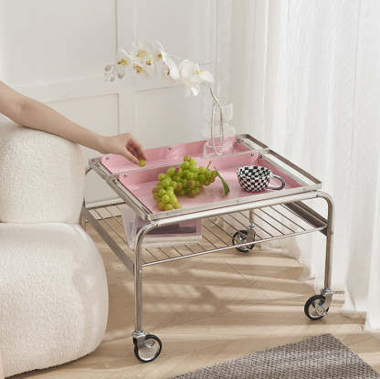 Nordic Steel 2-Tier End Table