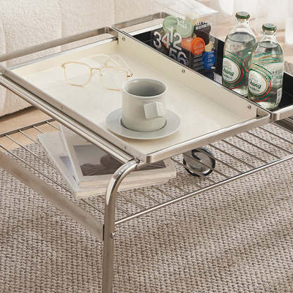Nordic Steel 2-Tier End Table