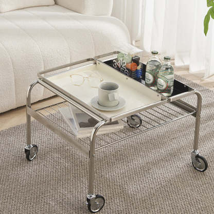 Nordic Steel 2-Tier End Table