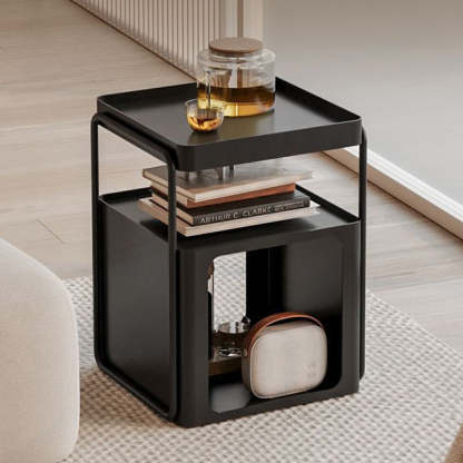 Rectangular Iron 3-Tier End Table
