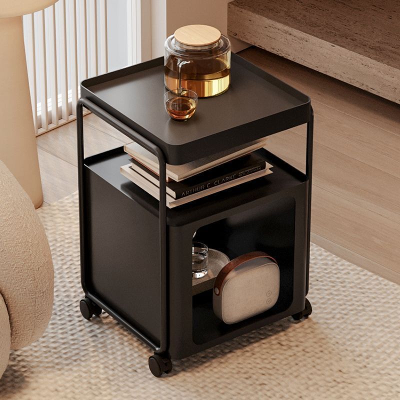Rectangular Iron 3-Tier End Table