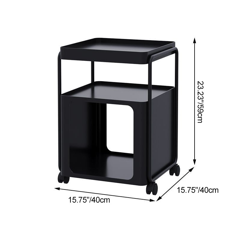 Rectangular Iron 3-Tier End Table