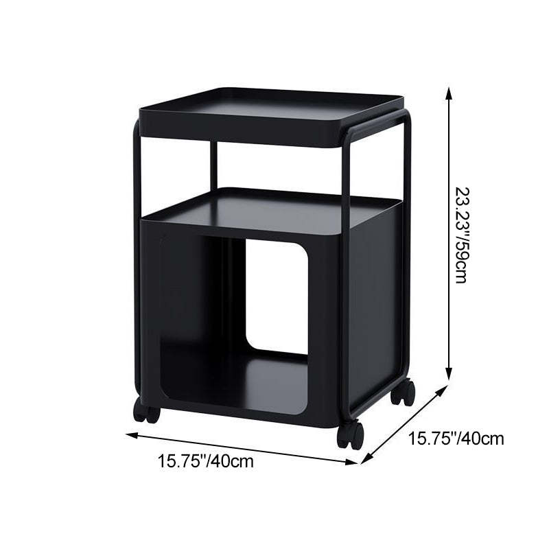 Rectangular Iron 3-Tier End Table