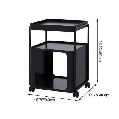 Rectangular Iron 3-Tier End Table
