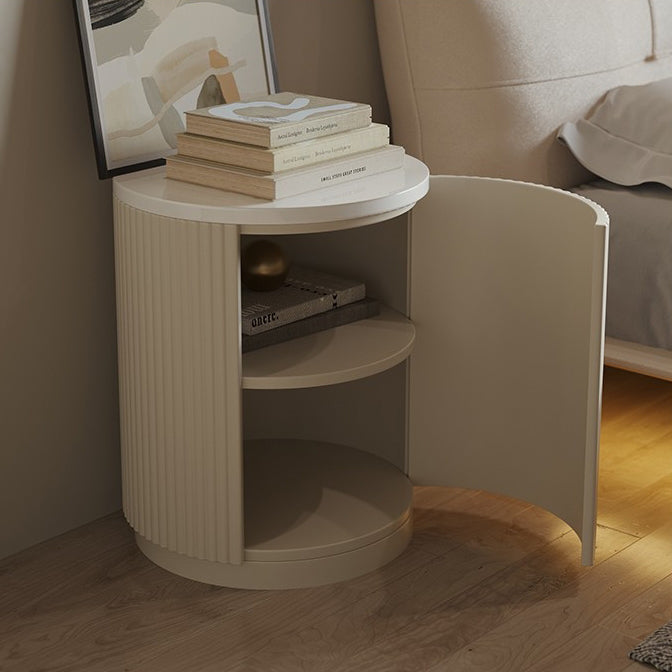Minimalist Solid Wood 1-Cabinet Nightstand