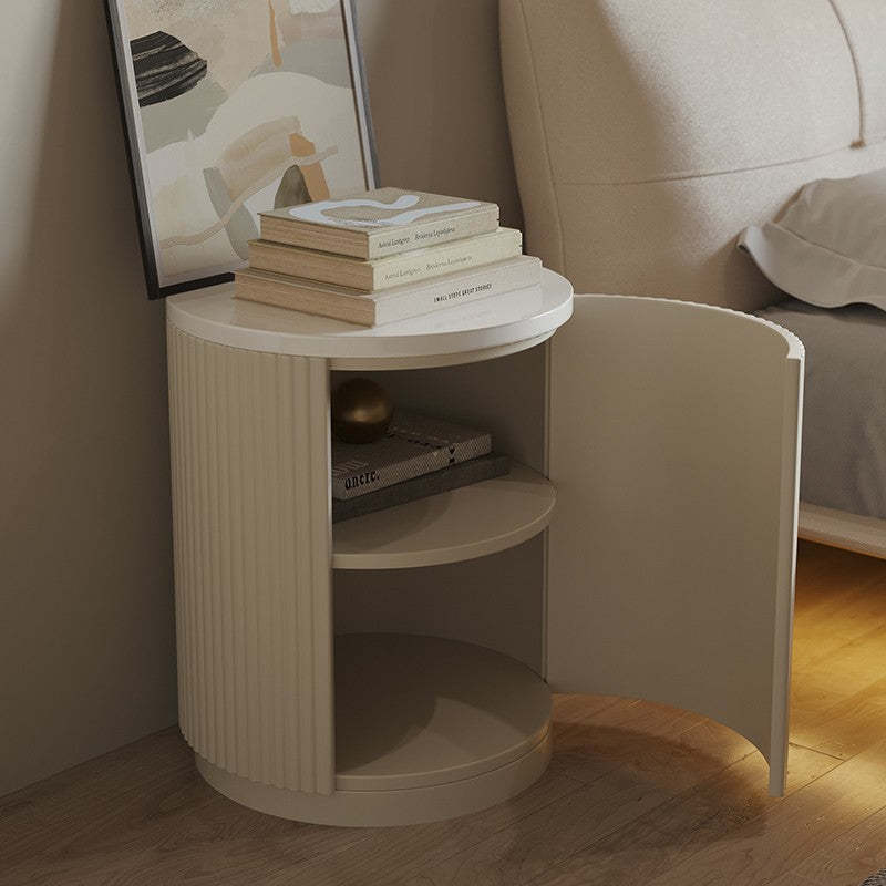 Minimalist Solid Wood 1-Cabinet Nightstand