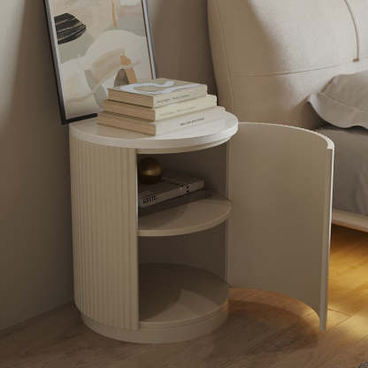Minimalist Solid Wood 1-Cabinet Nightstand