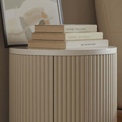 Minimalist Solid Wood 1-Cabinet Nightstand