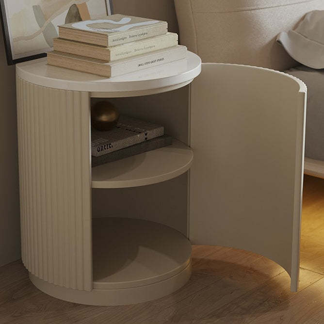 Minimalist Solid Wood 1-Cabinet Nightstand